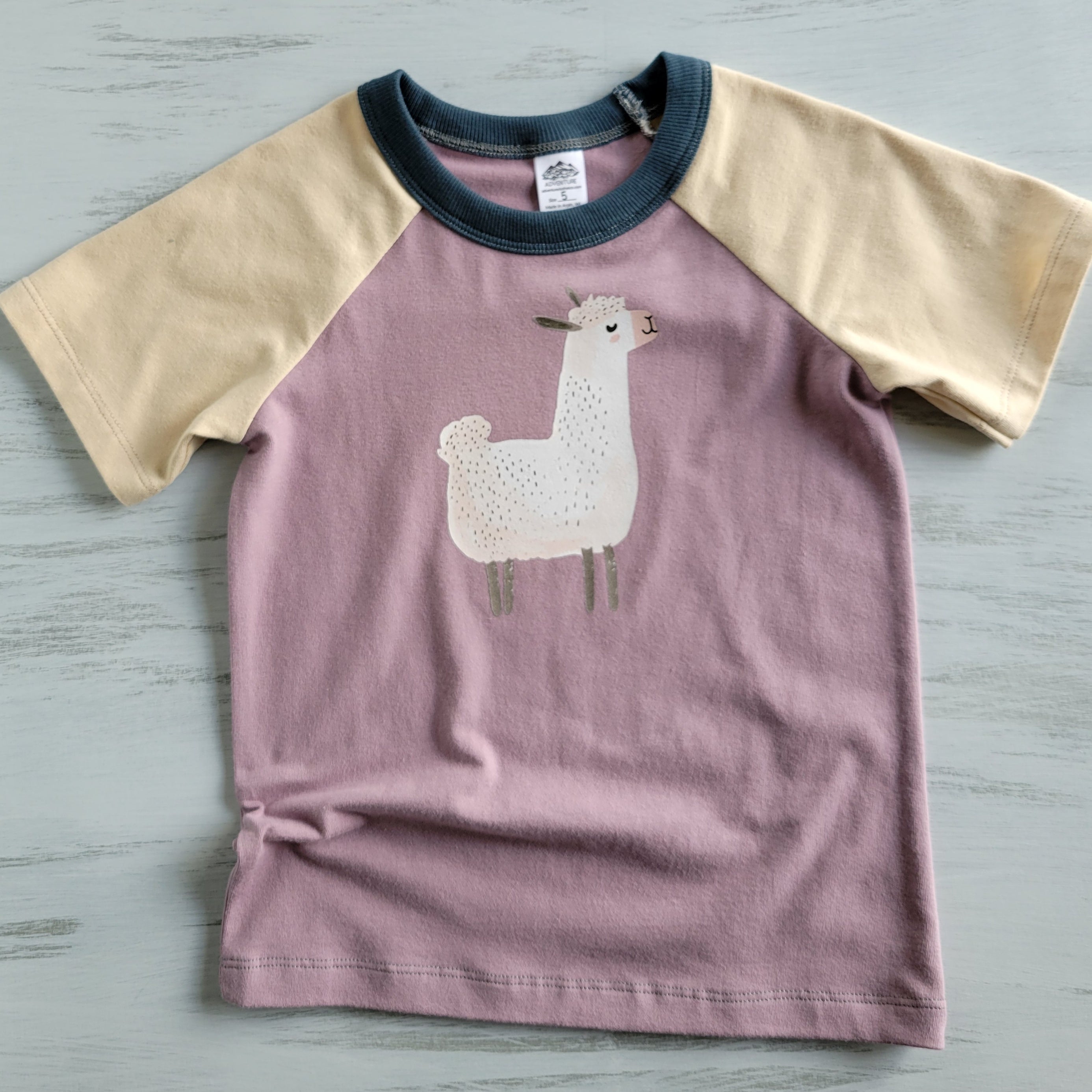 Purple - Kids Animals Tshirt - Organic American made Cotton