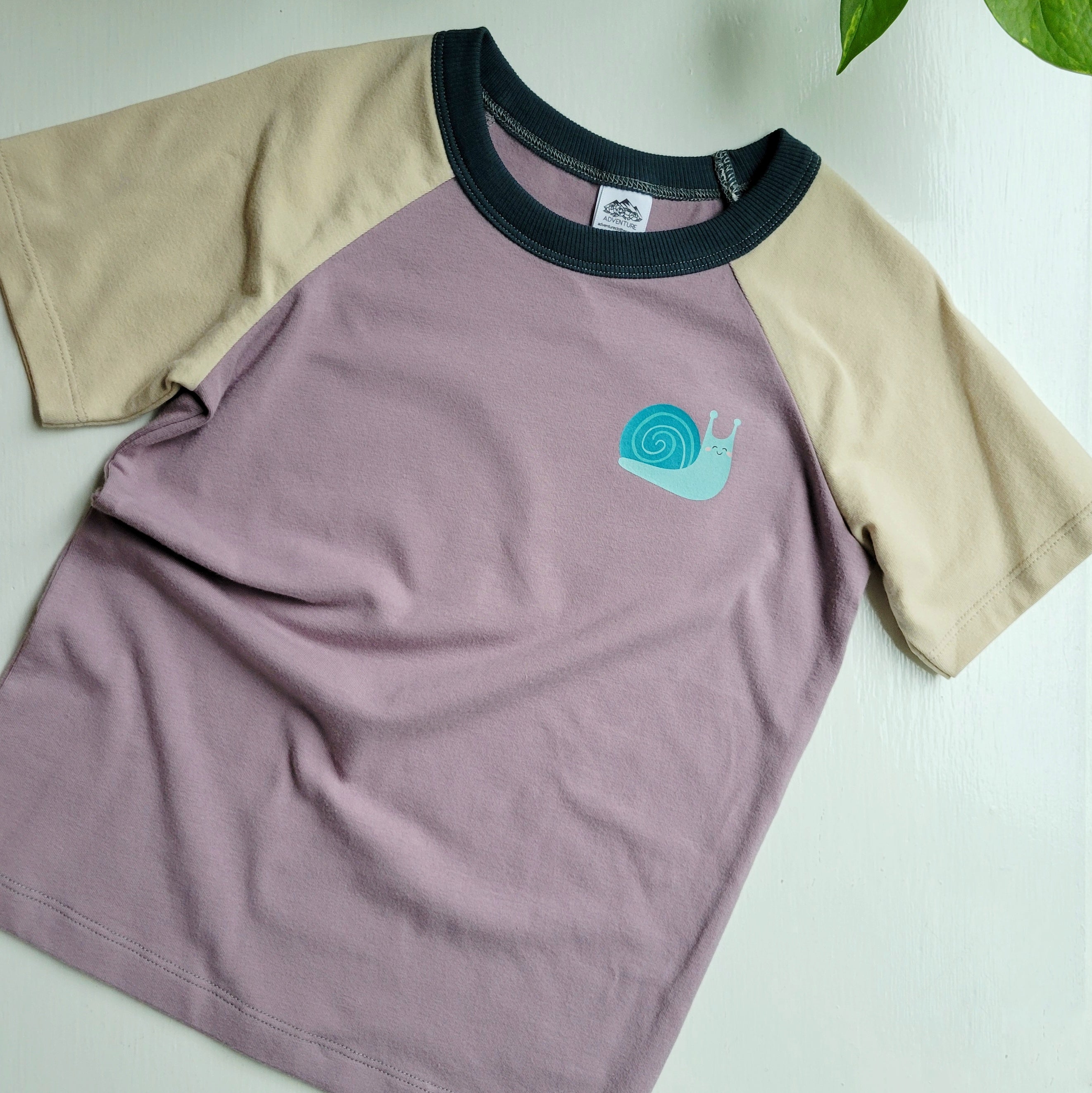 Purple - Kids Animals Tshirt - Organic American made Cotton