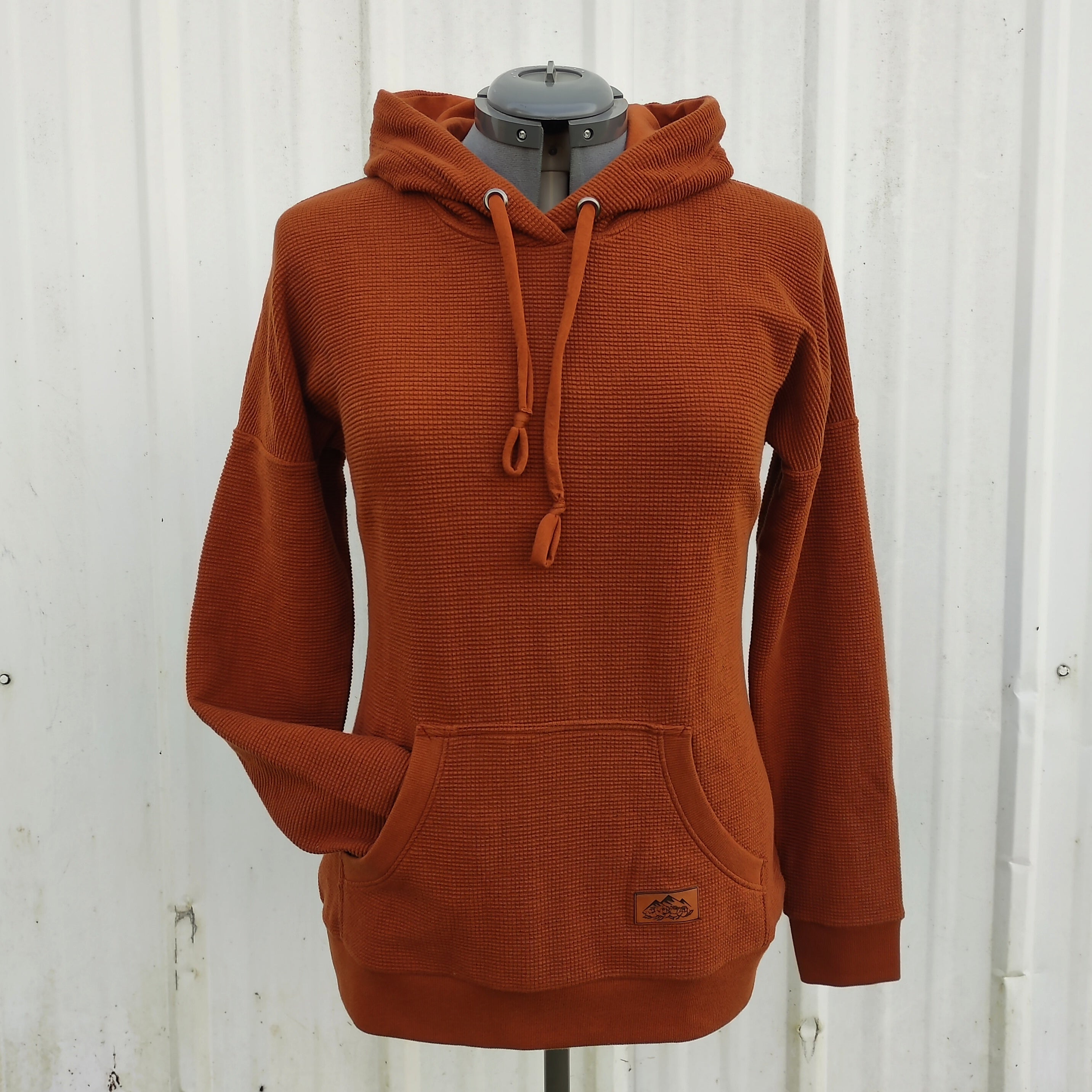 Women's Thermal Hoodie Cinnamon Rust Brown