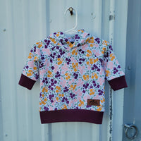 Baby Purple Floral Hoodies