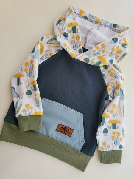 Kids Blue/Gold Mushroom Hoodie