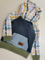 Kids Blue/Green Plaid Hoodie