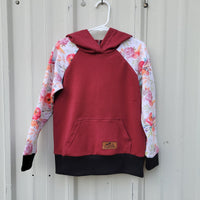 Kids Hoodie - Burgundy Floral