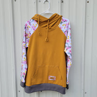 Women's Gold/Magenta Floral Hoodie