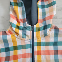 Kids Gray/Plaid Half Zip