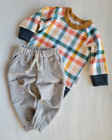 Kids Colorful Plaid Pullover