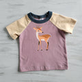 Purple - Kids Animals Tshirt - Organic American made Cotton