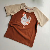 Kids Rust Brown Trucks Tshirt - Organic American made Cotton