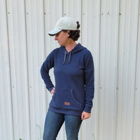 Women's Thermal Hoodie Dark Denim