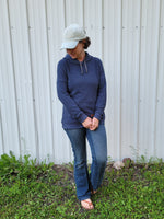 Women's Thermal Hoodie Dark Denim