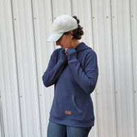 Women's Thermal Hoodie Dark Denim