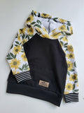 Kids Sun Flower hoodie - Organic American Made Cotton