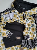 Kids Sun Flower hoodie - Organic American Made Cotton