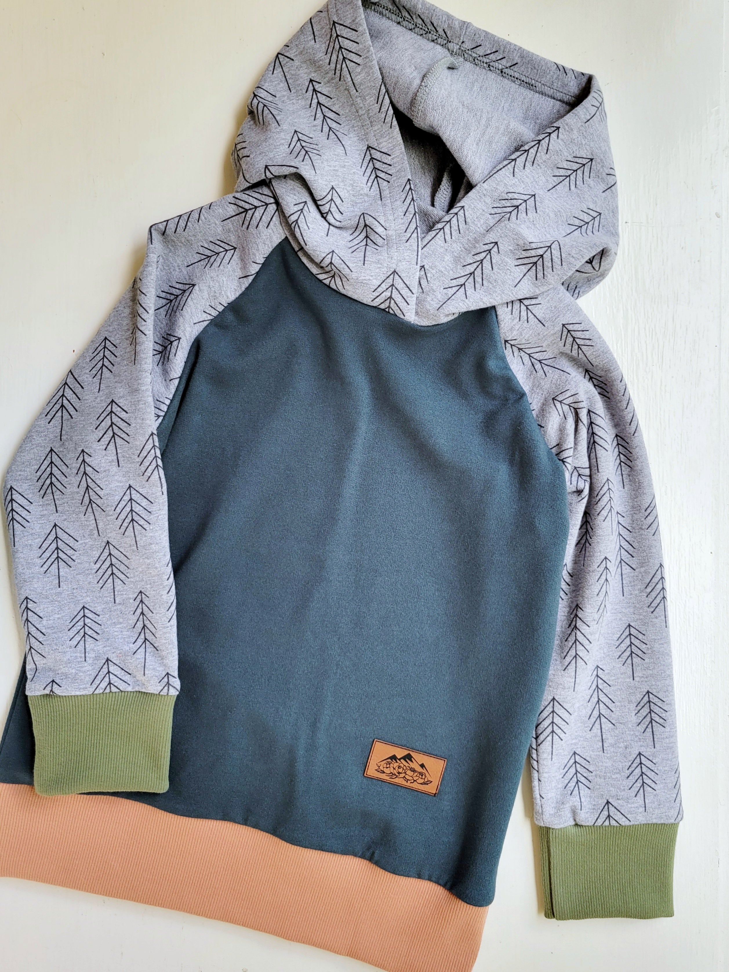 Kids Scrappy Pine Trees Hoodie