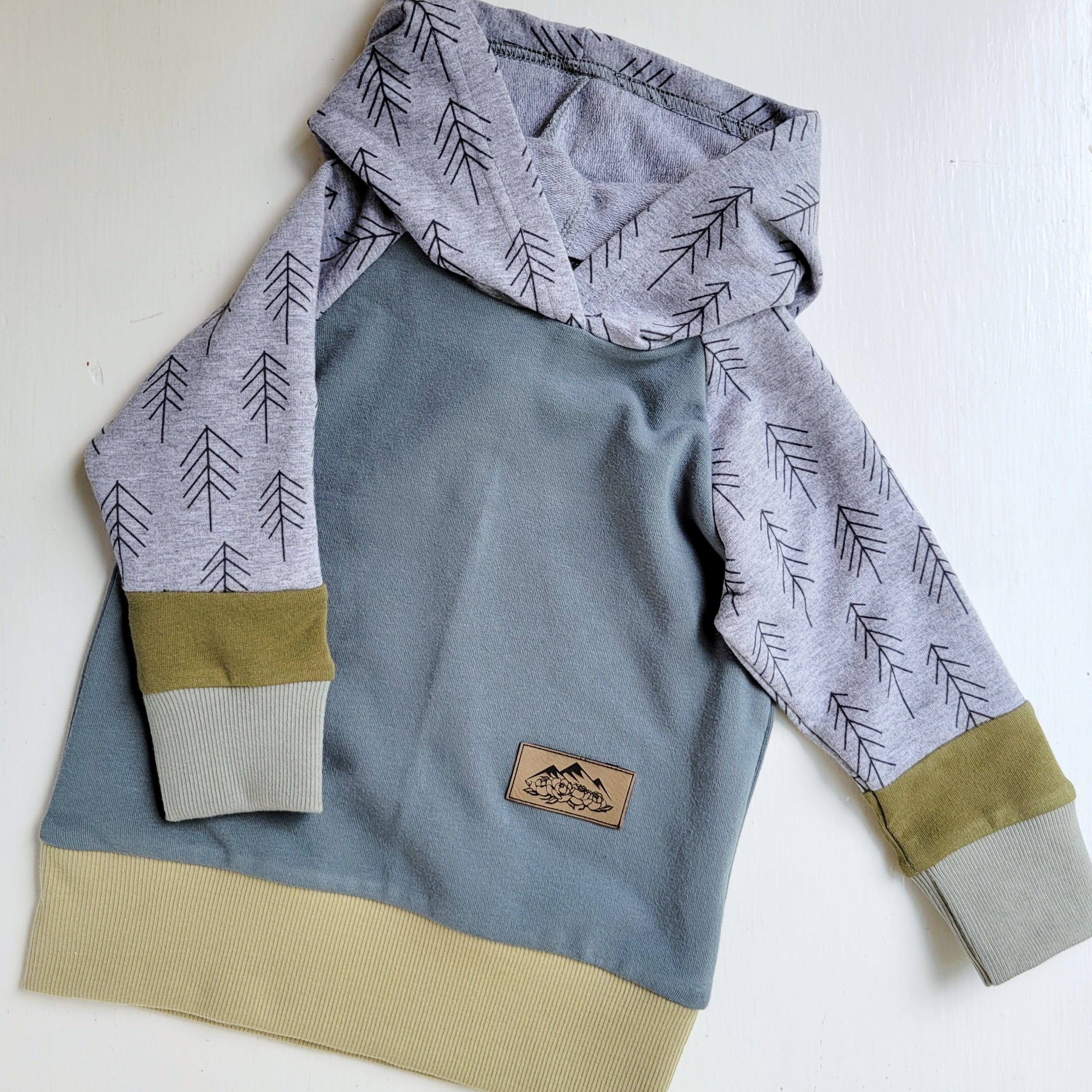 Kids Scrappy Pine Trees Hoodie