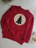 Kids Christmas Pullover - Scarlet Red - Organic American Made Cotton