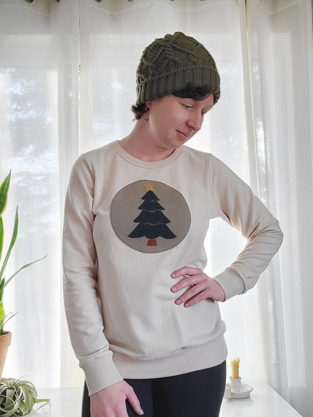 Women's Christmas Pullover - Organic American Made Cotton