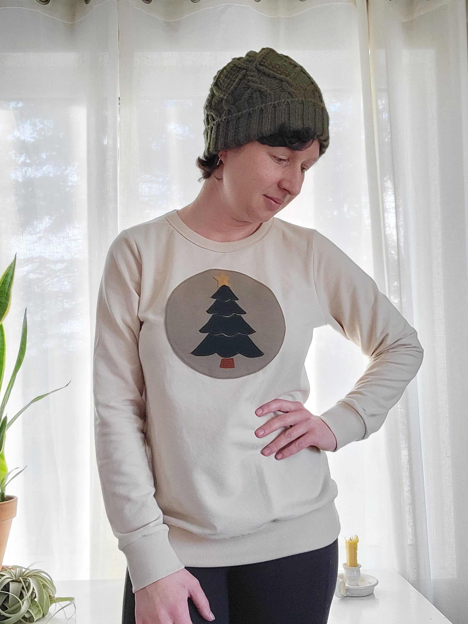 Women's Christmas Pullover - Organic American Made Cotton