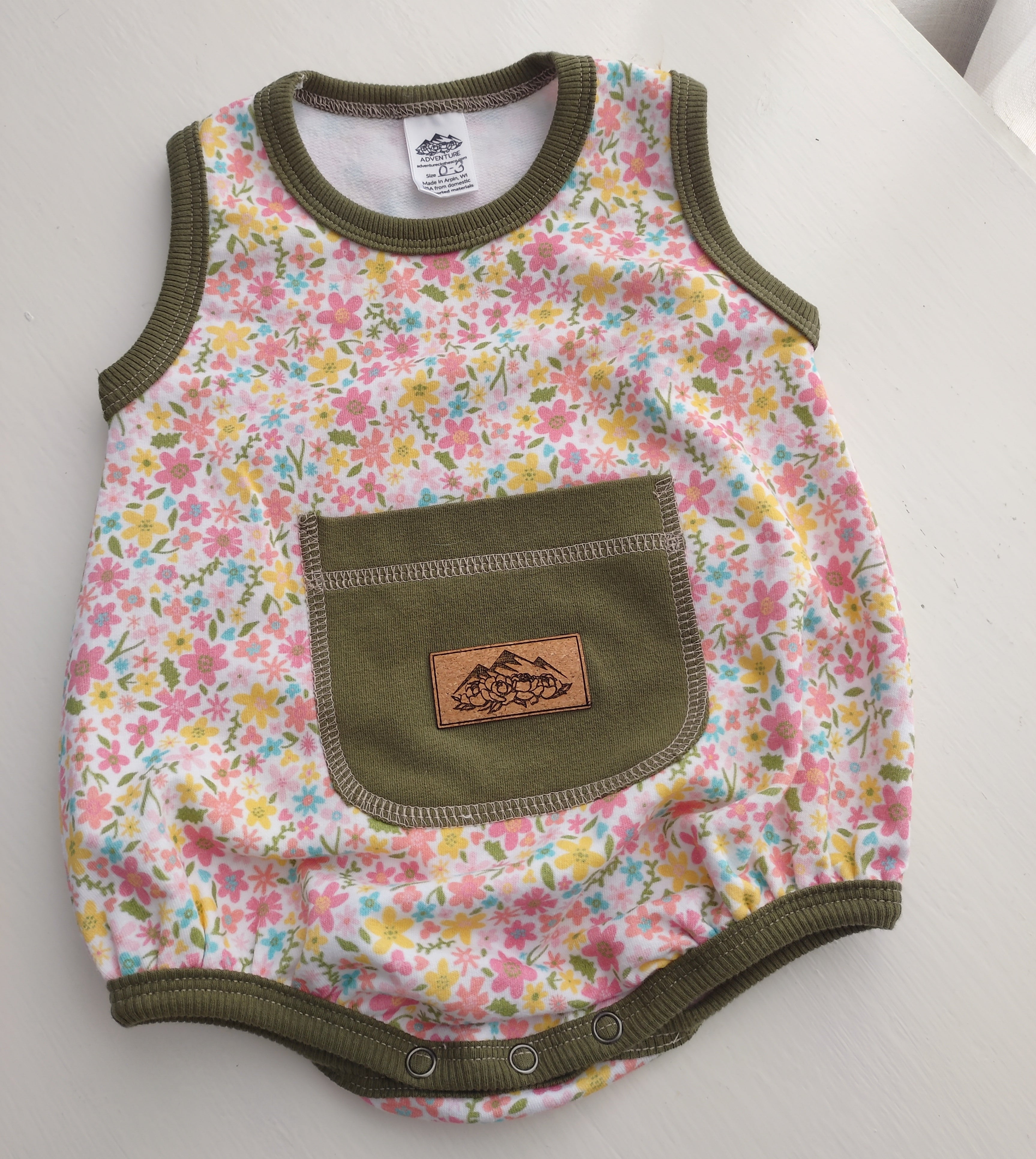 Baby Bubble Romper - Floral