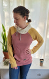 Women's Colorblock Hoodies - Cloud, Sunflower, Fig