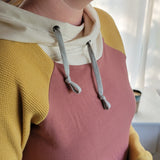 Women's Colorblock Hoodies - Cloud, Sunflower, Fig