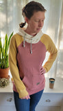 Women's Colorblock Hoodies - Cloud, Sunflower, Fig