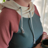 Women's Colorblock Hoodies - Cloud, Fig, Northwoods