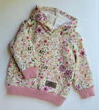 Kids Floral Cotton Fleece Hoodie