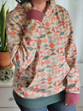 Adult Quilt Print Cotton Fleece Hoodie