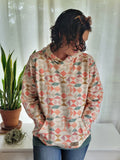 Adult Quilt Print Cotton Fleece Hoodie