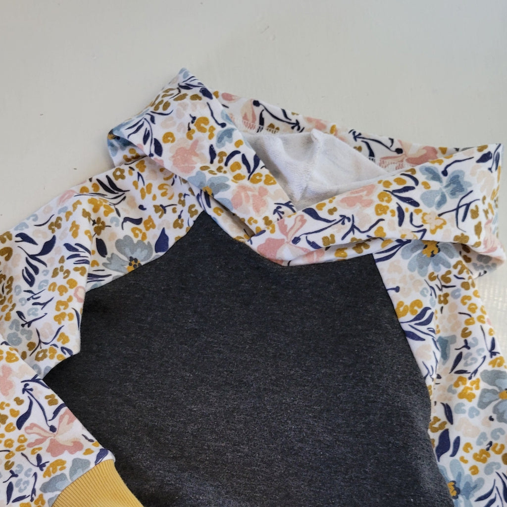 Kids Blue/Gold Floral Hoodie