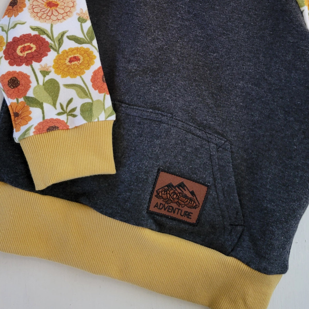 Kids Marigold Floral Hoodie