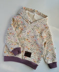 Kids Blue/Green Floral Cotton Fleece Hoodie