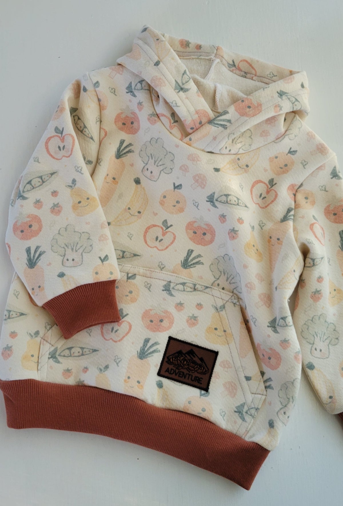 Kids Happy Veggies Cotton Fleece Hoodie