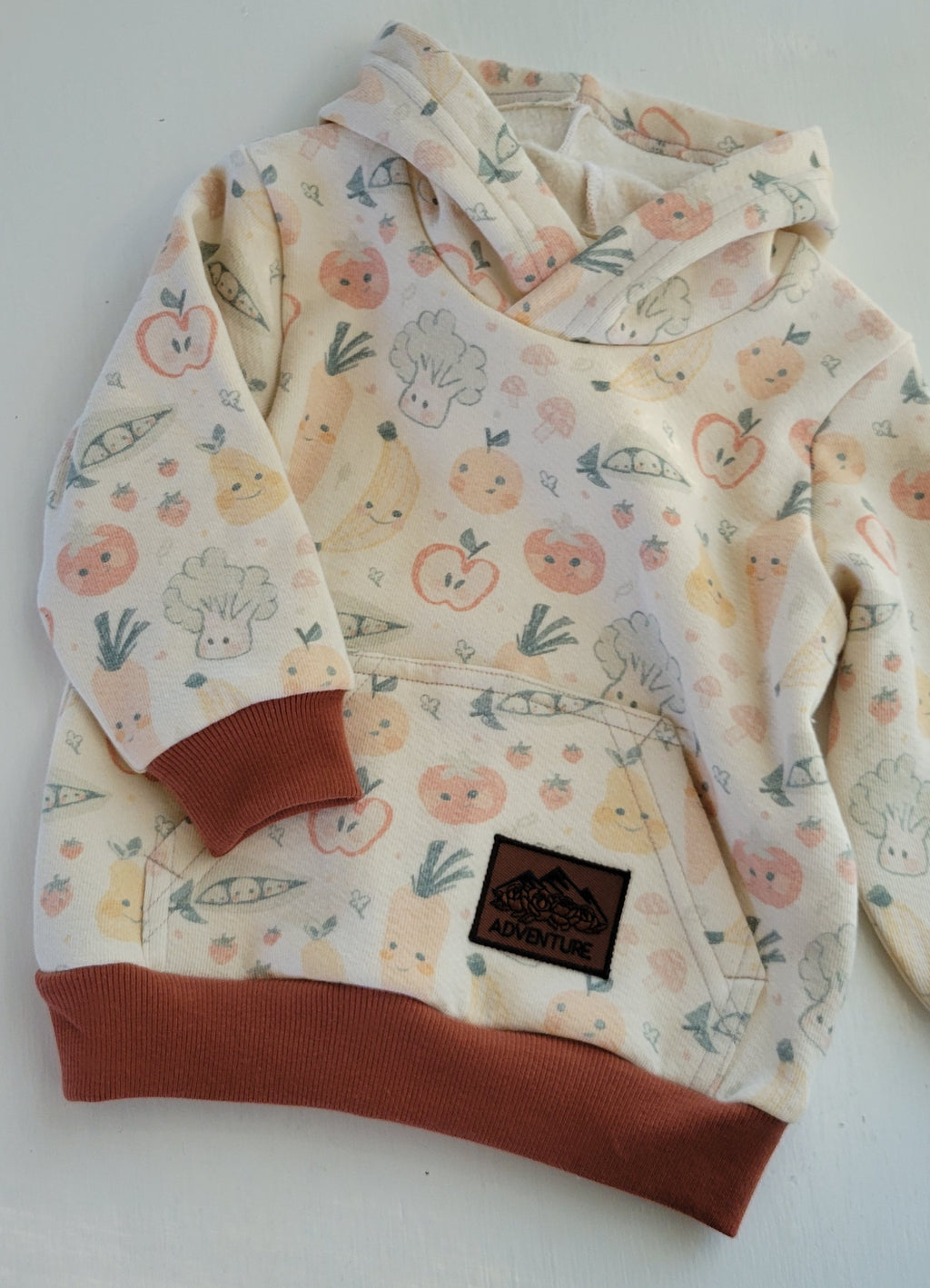 Kids Happy Veggies Cotton Fleece Hoodie