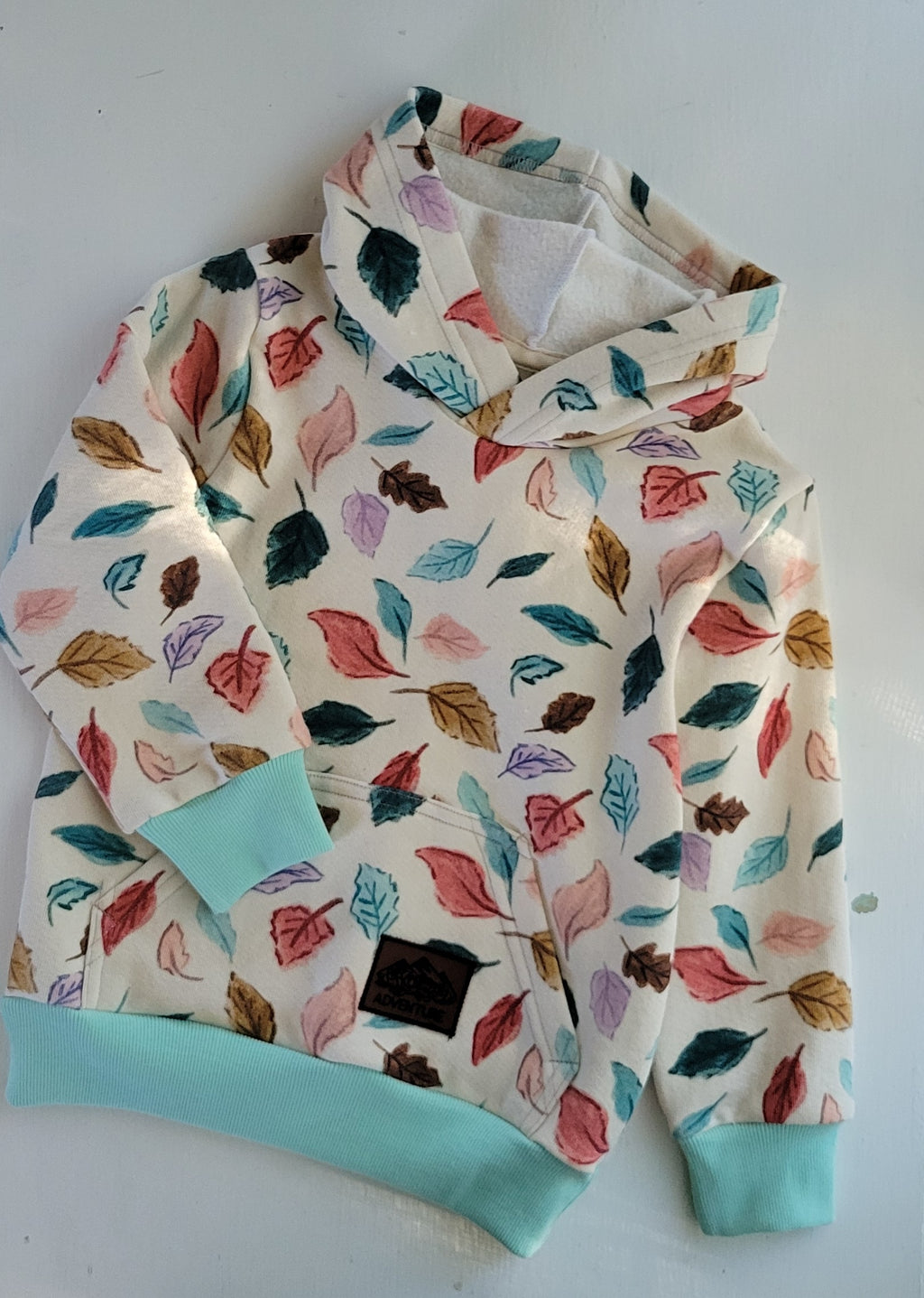 Kids Bright Leaves Cotton Fleece Hoodie