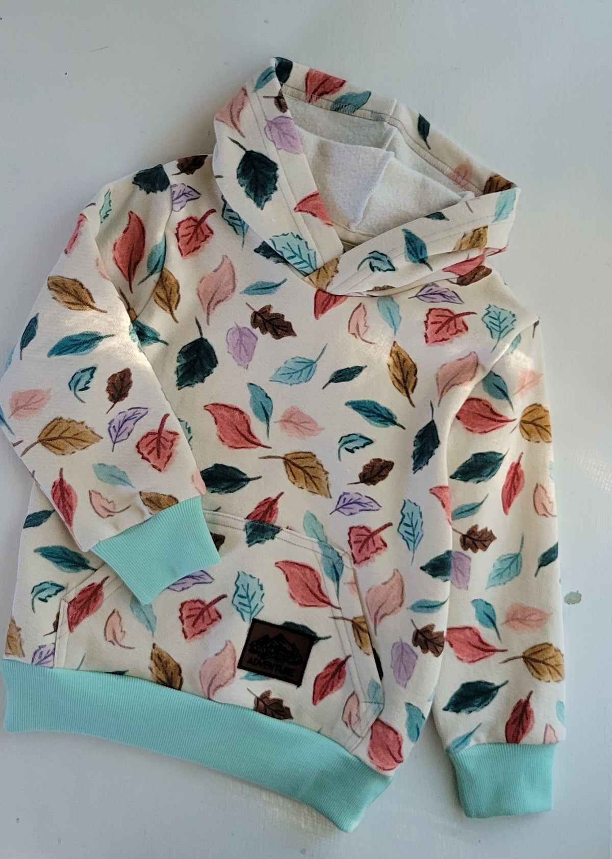 Kids Bright Leaves Cotton Fleece Hoodie