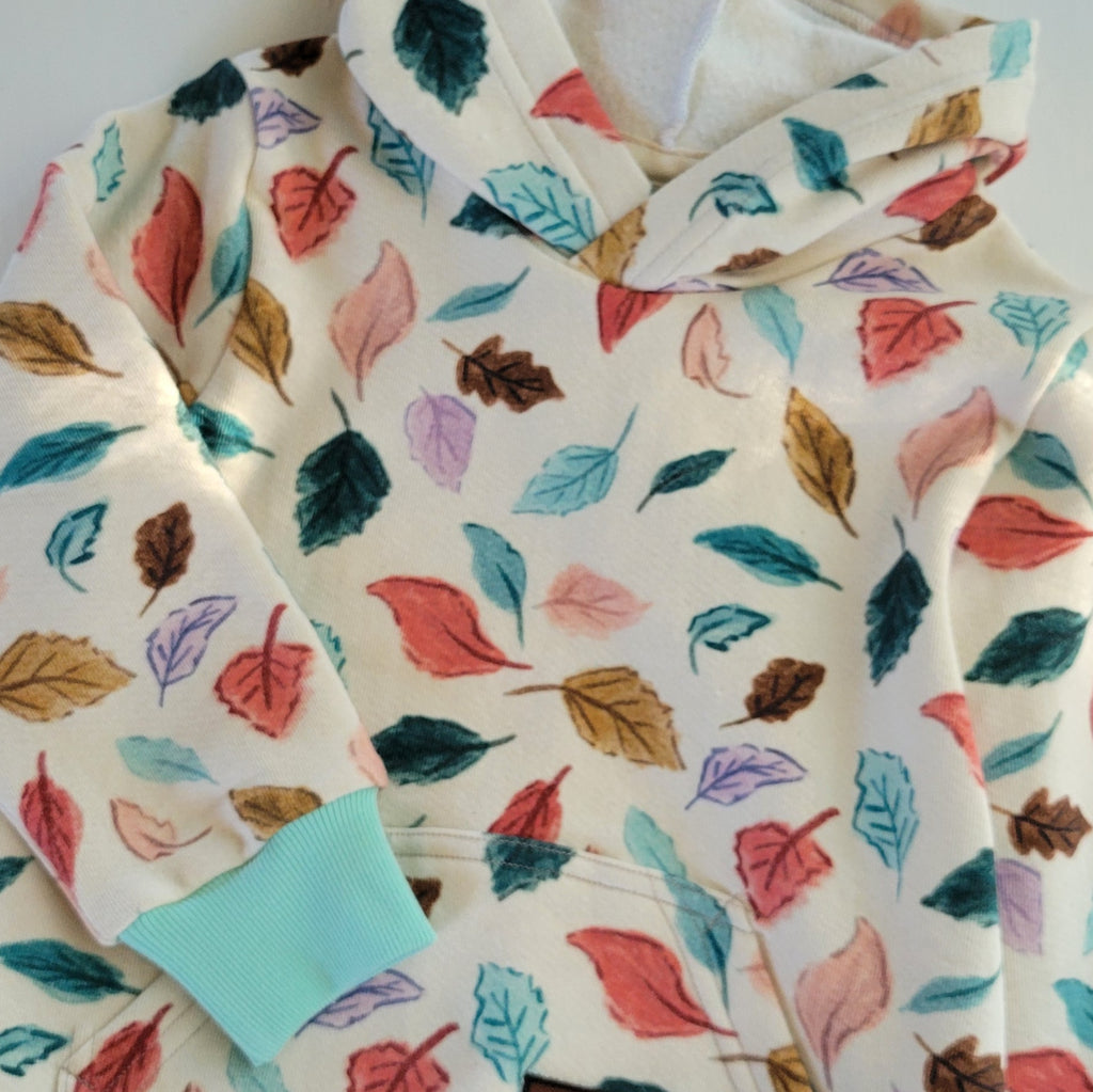 Kids Bright Leaves Cotton Fleece Hoodie