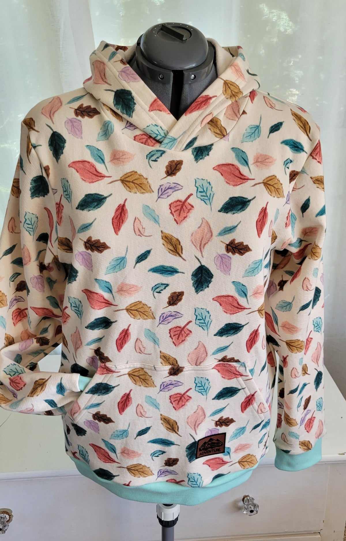 Adult Bright Leaves Cotton Fleece Hoodie