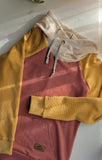 Women's Colorblock Hoodies - Cloud, Sunflower, Fig