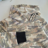 Kids Faded Camo Cotton Fleece Hoodie