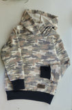 Kids Faded Camo Cotton Fleece Hoodie