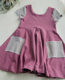 Girls Pocket Dress - Dusty Rose
