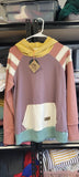 Women's Relaxed Fit Colorful Hoodie - Sunflower, Fig, Laurel, Mineral