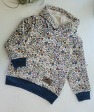 Kids Floral Cotton Fleece Hoodie