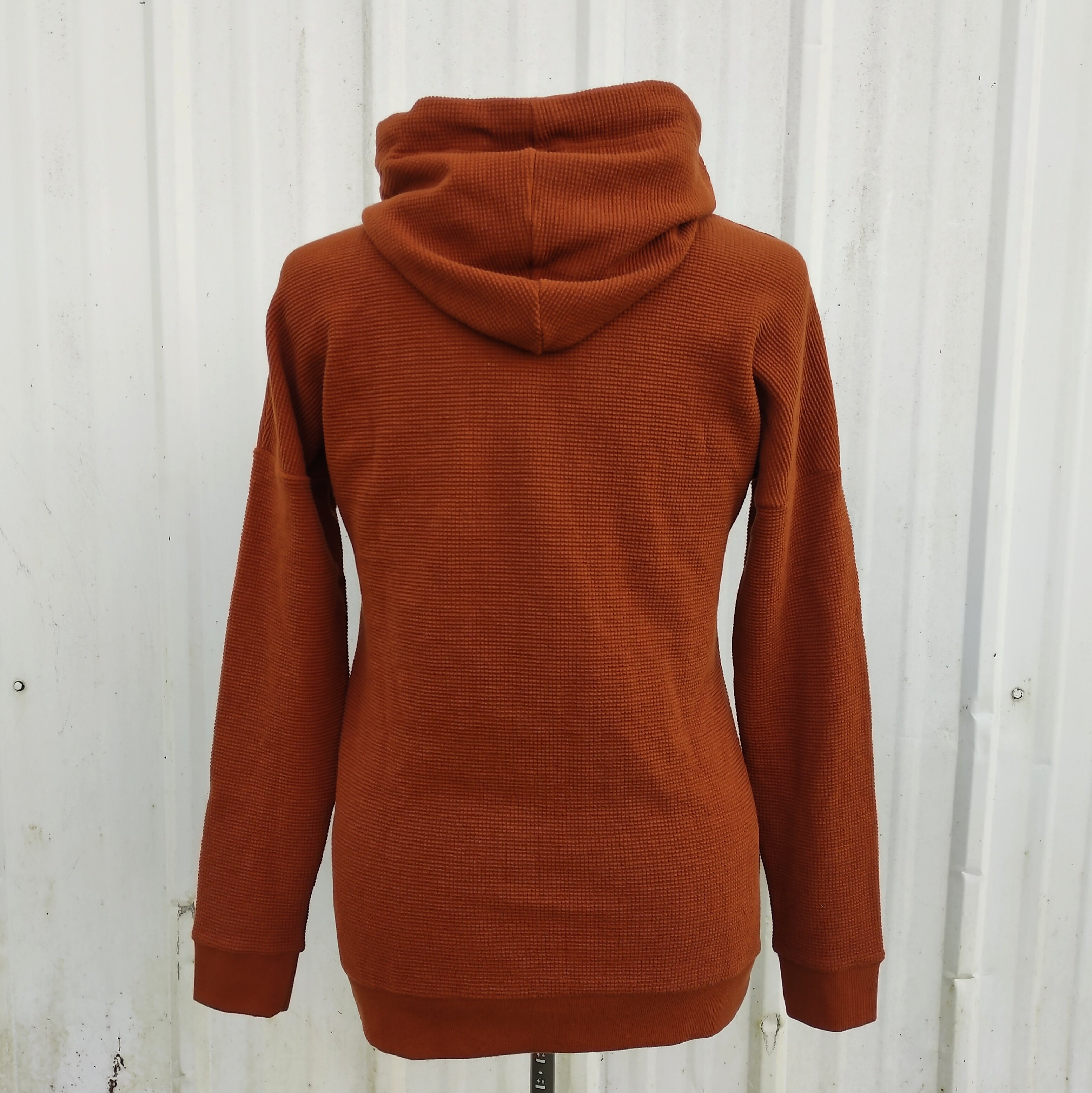 Women's Thermal Hoodie Cinnamon Rust Brown
