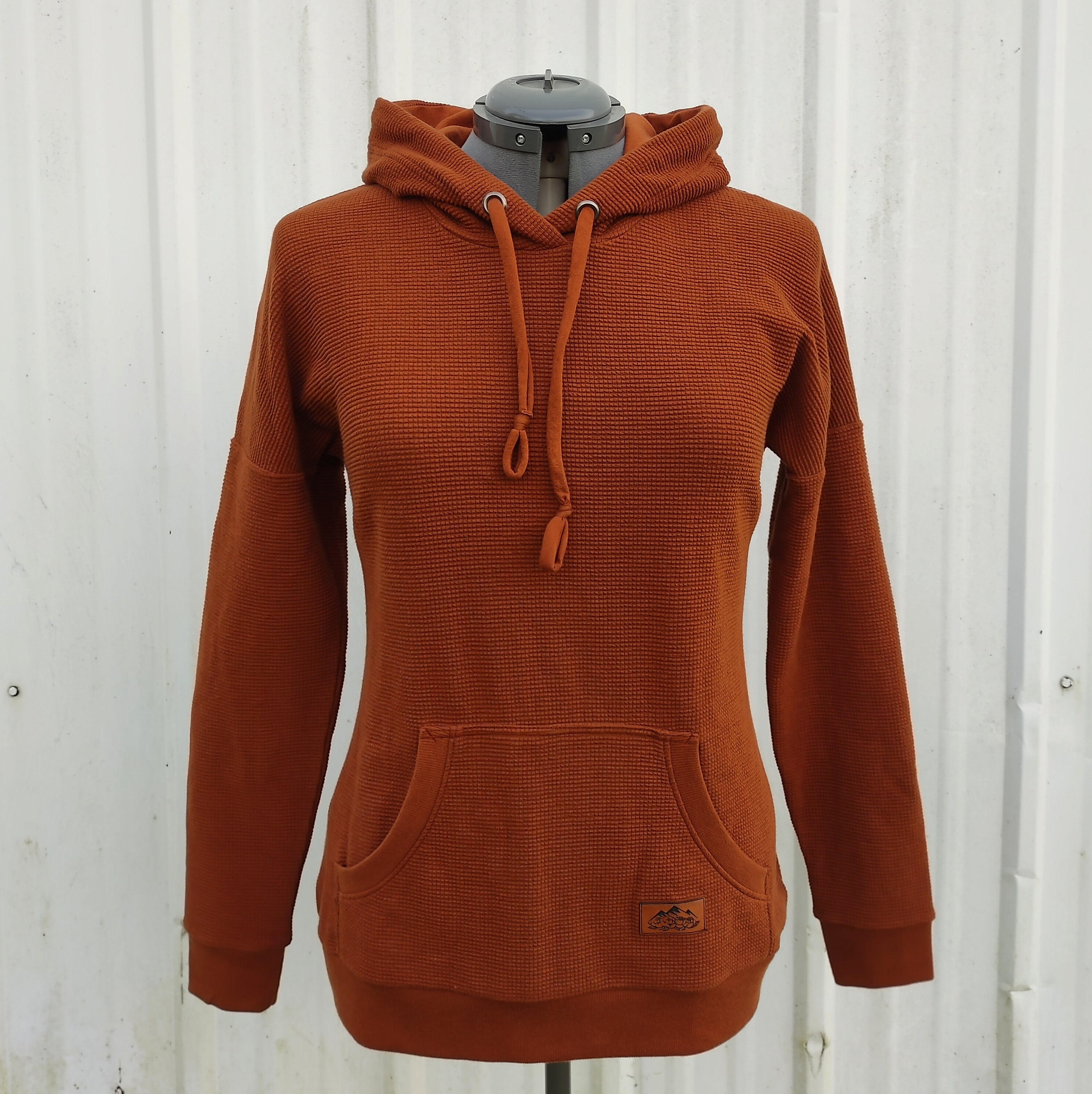 Women's Thermal Hoodie Cinnamon Rust Brown