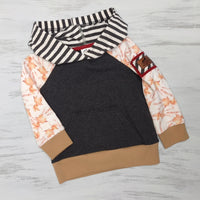 Kids Maple Leaf Gray Hoodie