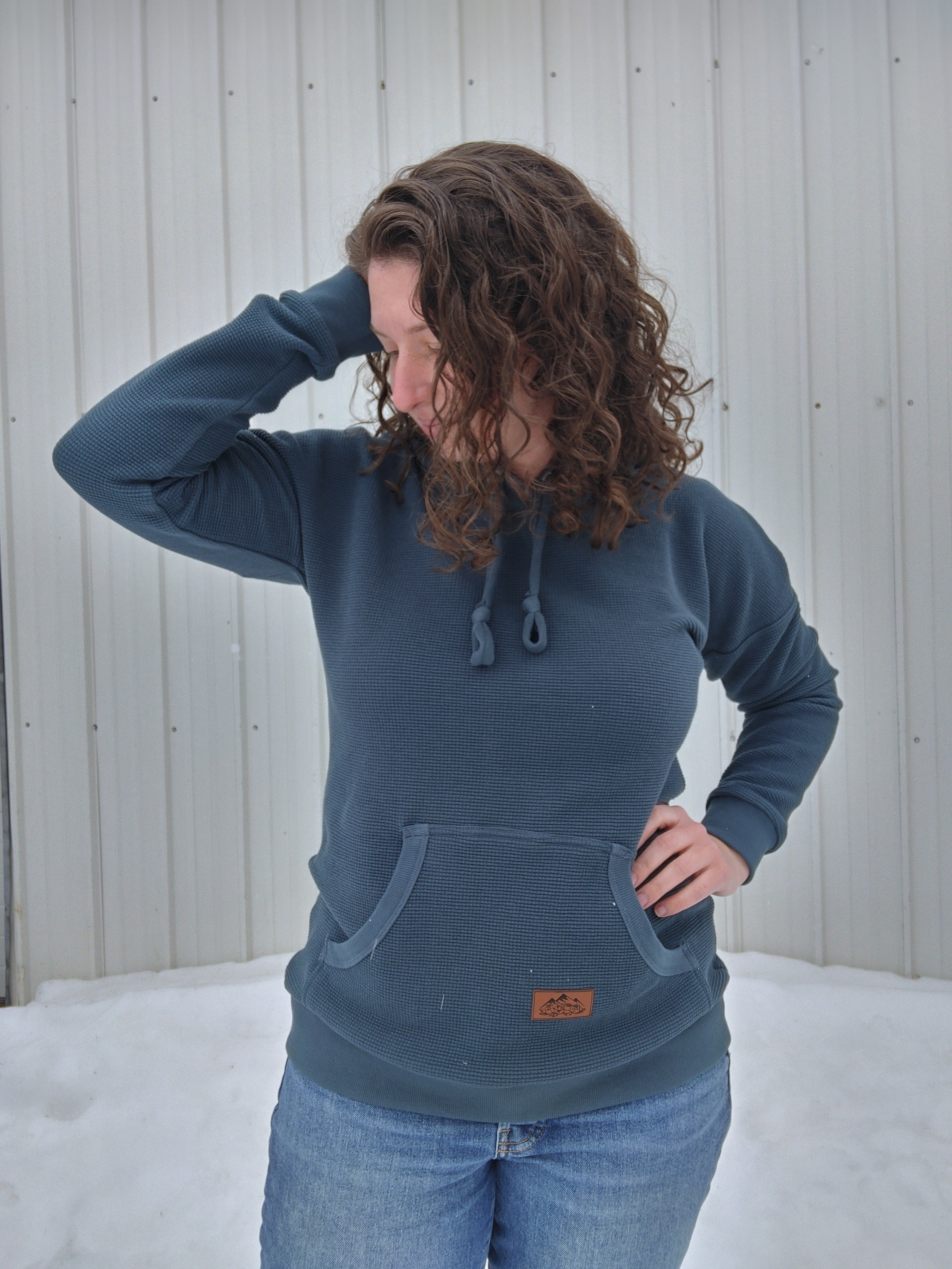 Women's Thermal Hoodie Dark Teal