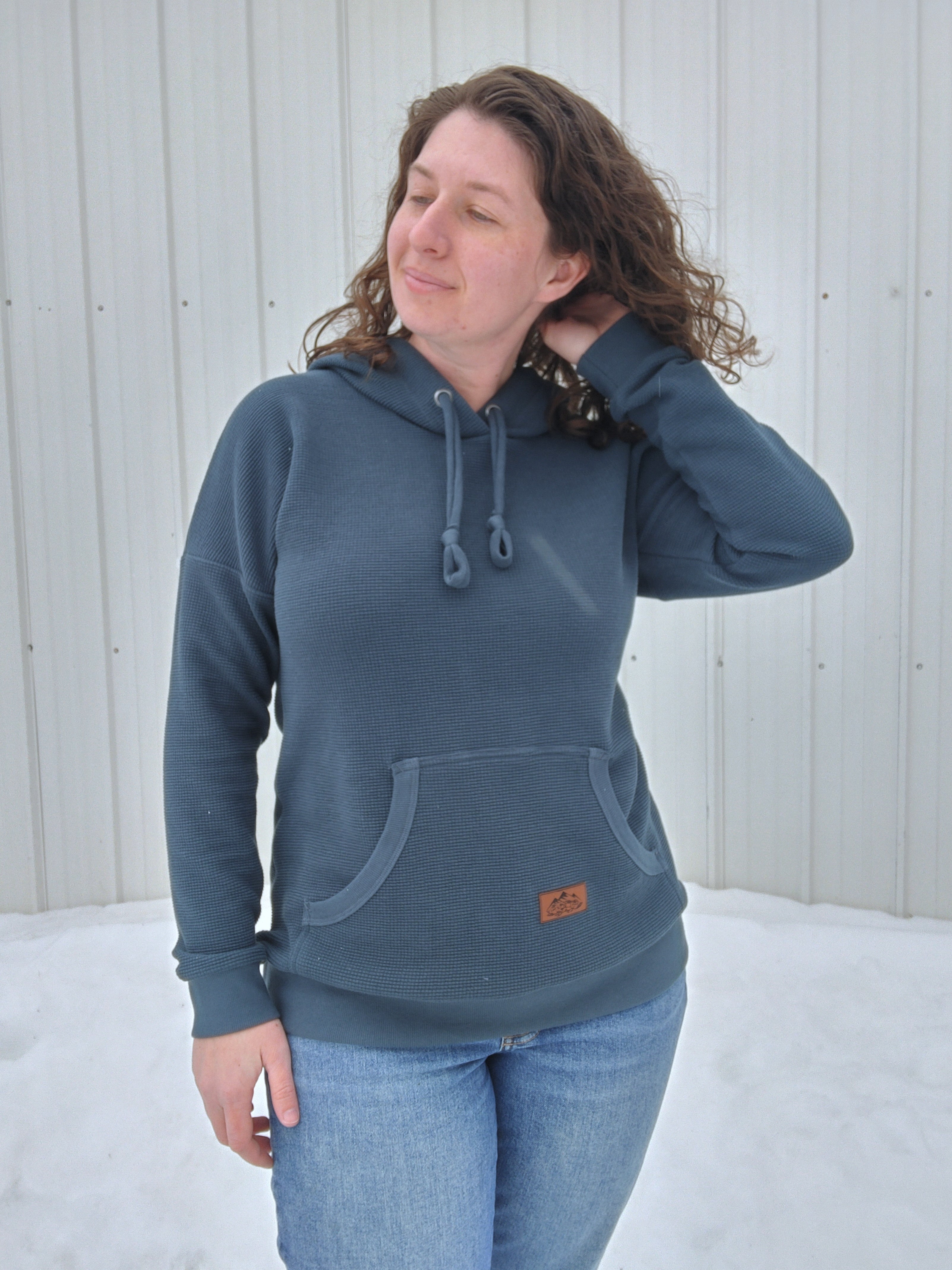 Women's Thermal Hoodie Dark Teal